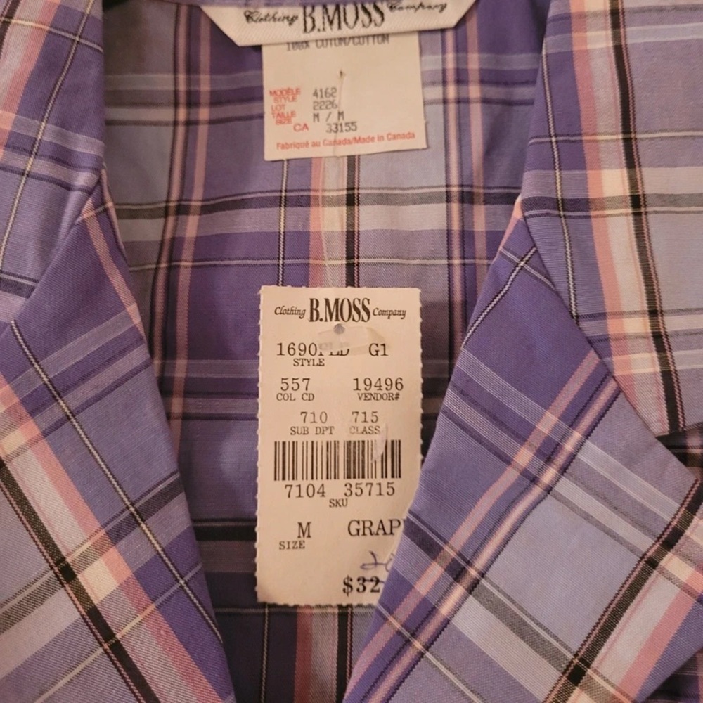 Tailor B. Moss Lavender Plaid Tie-Front Sleeveless Top - Picture 2 of 5